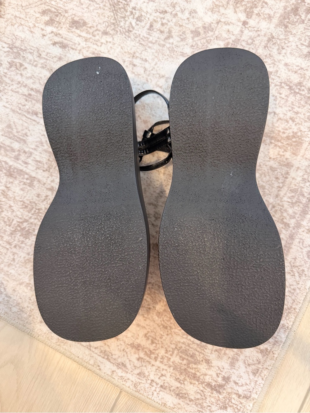 Black Strappy Platform Sandals - Women - Picture 3 of 6